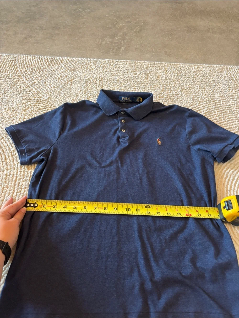 Polo by Ralph Lauren Men’s Dark Blue Short-Sleeve Polo with Embroidered Pony